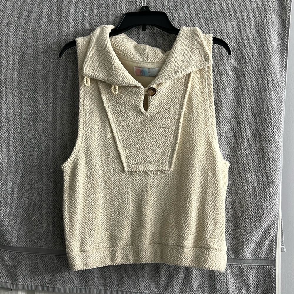 NWOT Free People Beach Overboard Pullover, Size M, Color:Summer Khaki